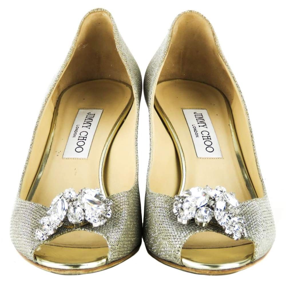 Jimmy Choo Letina gold heels